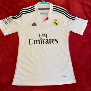 White Soccer Jersey with Black Accents